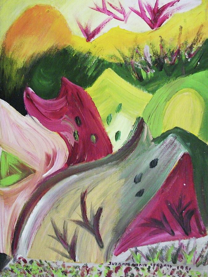 Abstract Painting - Hills by Suzanne  Marie Leclair