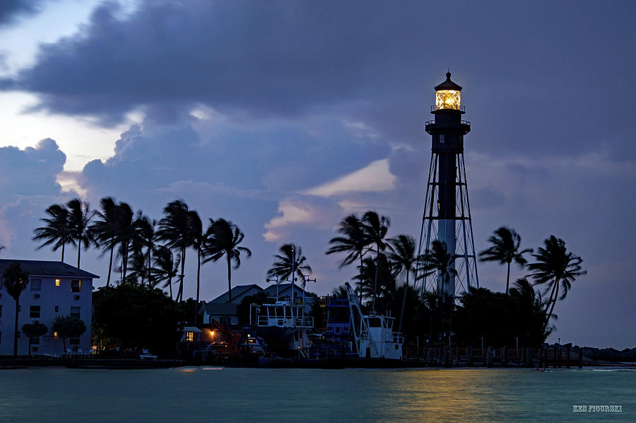 Hillsboro Inlet Lighthouse Morning Clouds Photograph by Ken Figurski