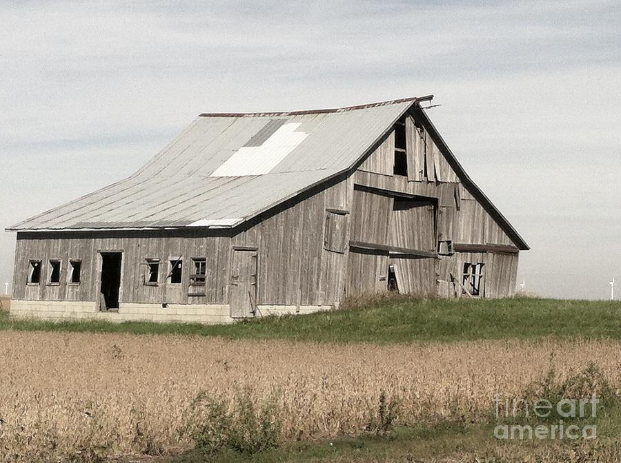 Hillside Barn Faded Photograph by Teresa Hayes - Fine Art America