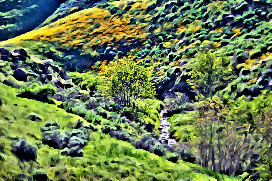 Hillside Poppies - Impressions Two Digital Art by Glenn McCarthy Art and Photography