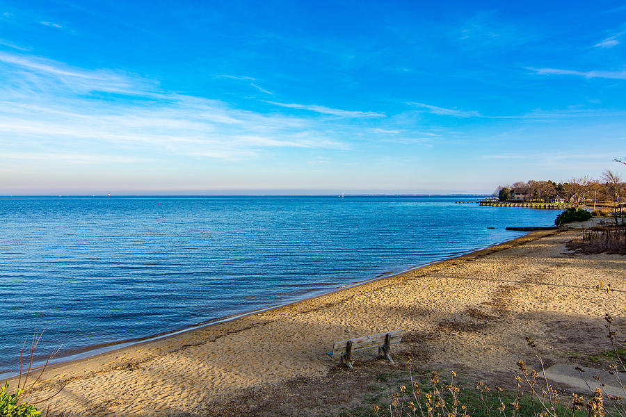 Landscape Photograph - Hillsmere Beach on the Chesapeake by Charles Kraus