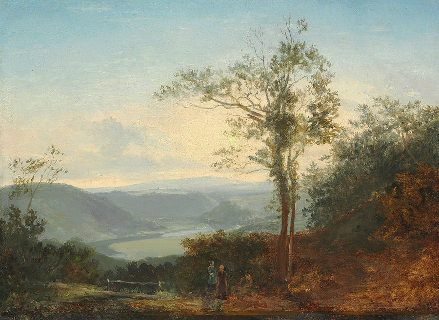 Hilly Landscape with a River in the Valley Painting by Thomas Fearnley