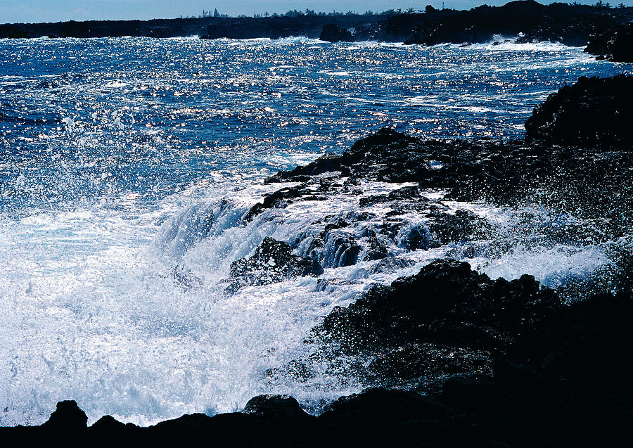 Hilo coast waves Photograph by Gary Cloud