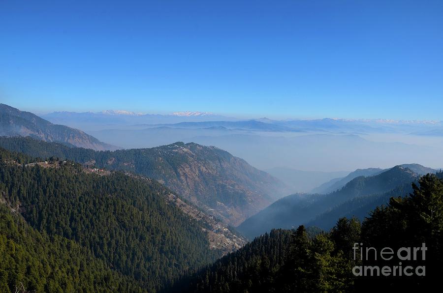 Himalaya mountain peaks seen on Road between Murree and Nathia Gali North Pakistan Photograph by Imran Ahmed