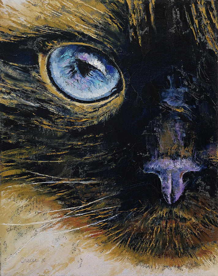 Burmese Cat Painting by Michael Creese