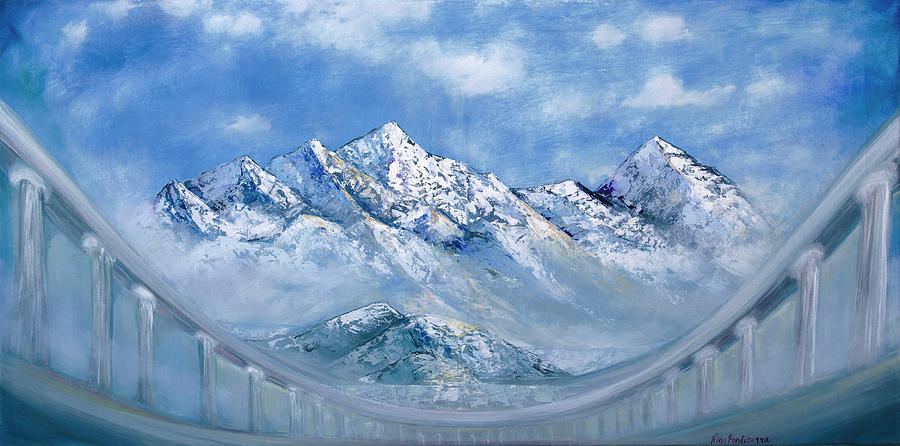 Mountain Painting - Himalayas mountains by Nino Ponditerra
