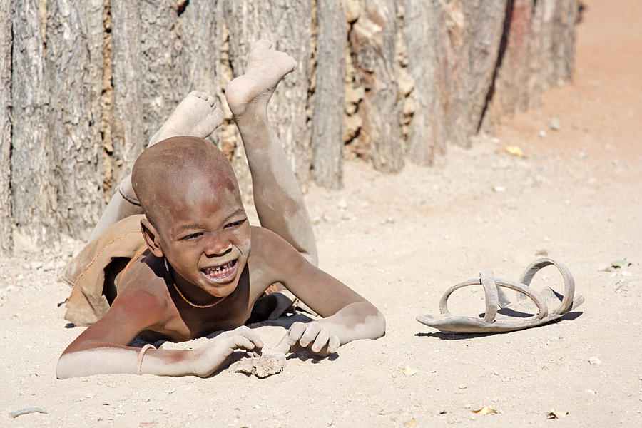 Himba Boy with Sandal Photograph by Aivar Mikko