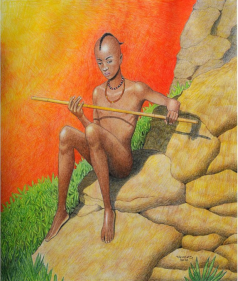Nude Drawing - Himba Omu-atje by Jay Thomas II