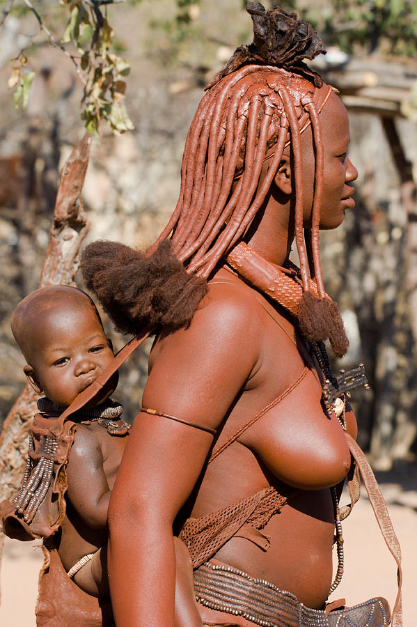 Himba Woman with Cild Photograph by Aivar Mikko