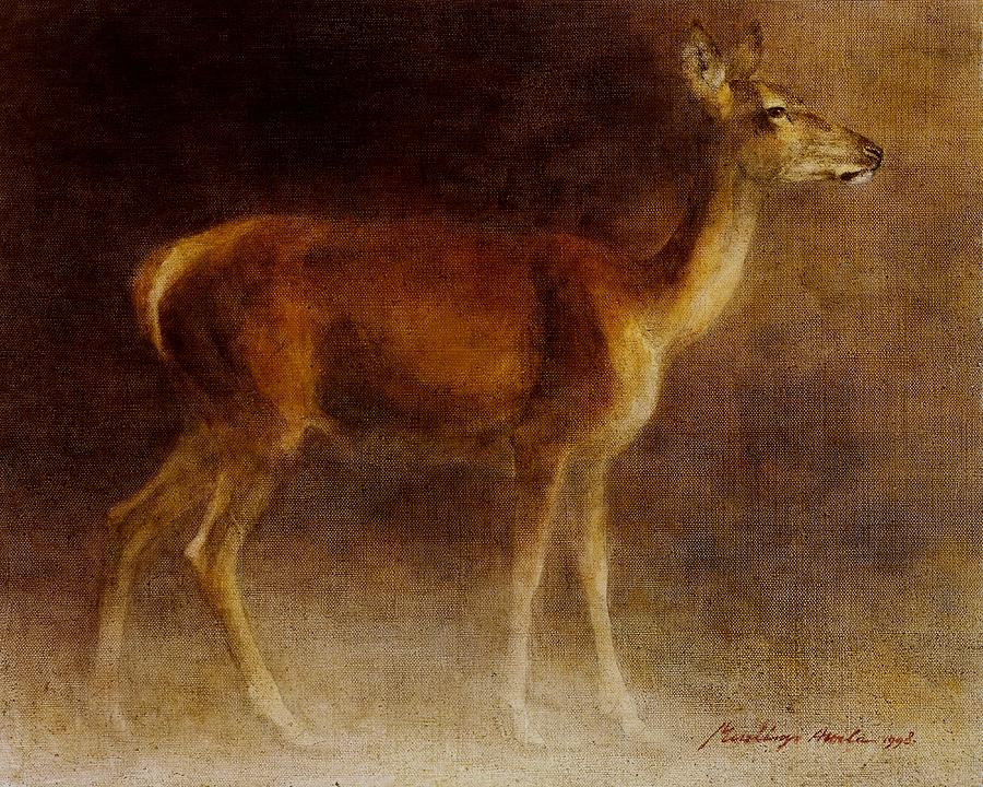 Hind Painting by Attila Meszlenyi