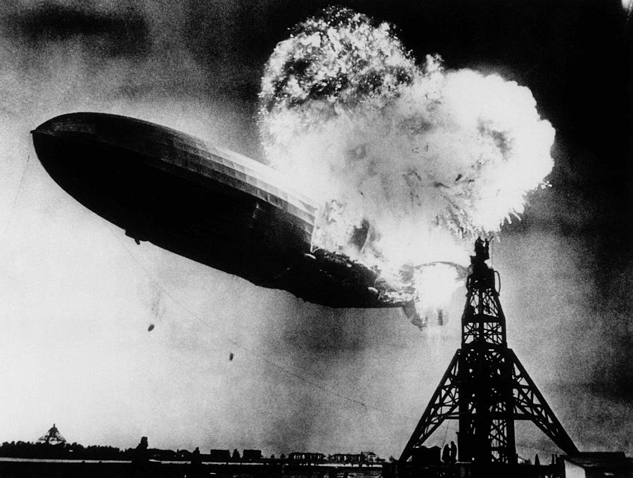 Hindenburg Disaster - Zeppelin Explosion Photograph by War Is Hell Store