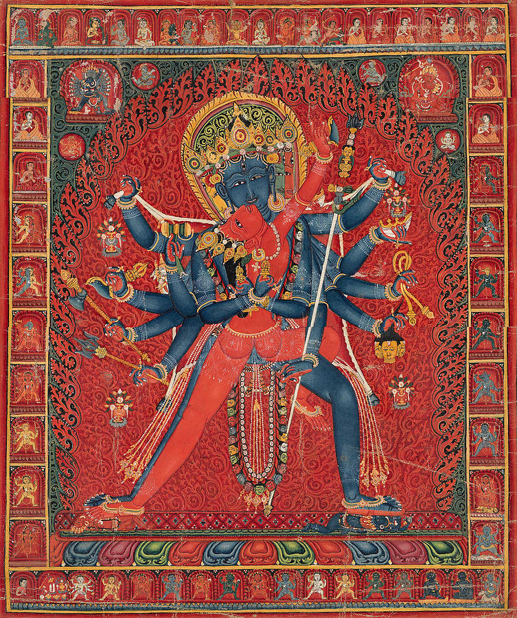 Hindu God Sexual Painting by Tony Rubino