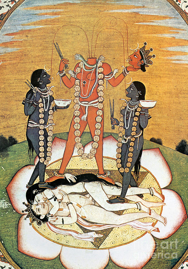 Hindu Goddess: Kali Painting by Granger