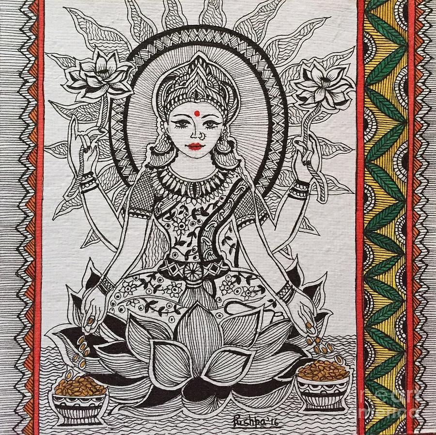 Pencil Sketch of Lord Ganesha And Goddess Lakshmi and Durga Maa - Desi  Painters