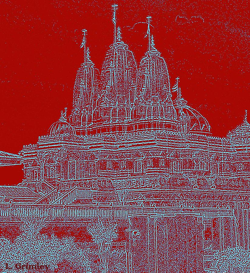 Hindu Temple I Digital Art by Lessandra Grimley