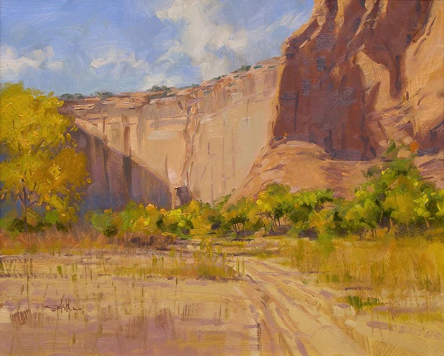 Hint of Autumn Canyon de Chelly Painting by Spike Ress | Fine Art America