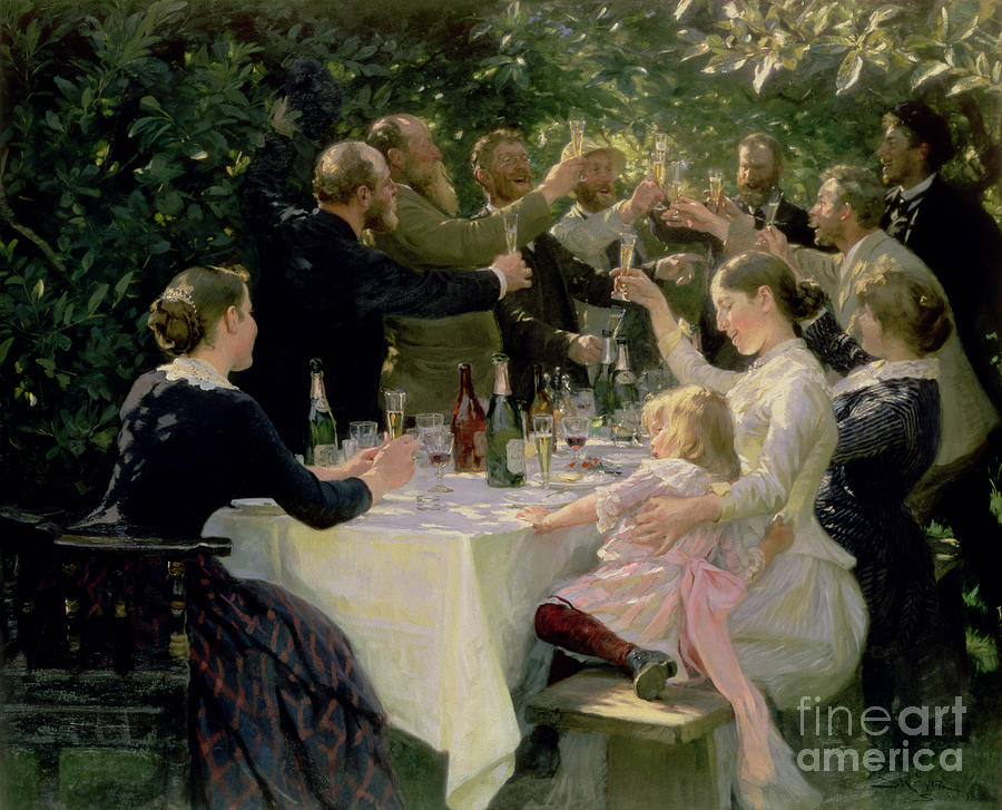Party Painting - Hip Hip Hurrah by Peder Severin Kroyer