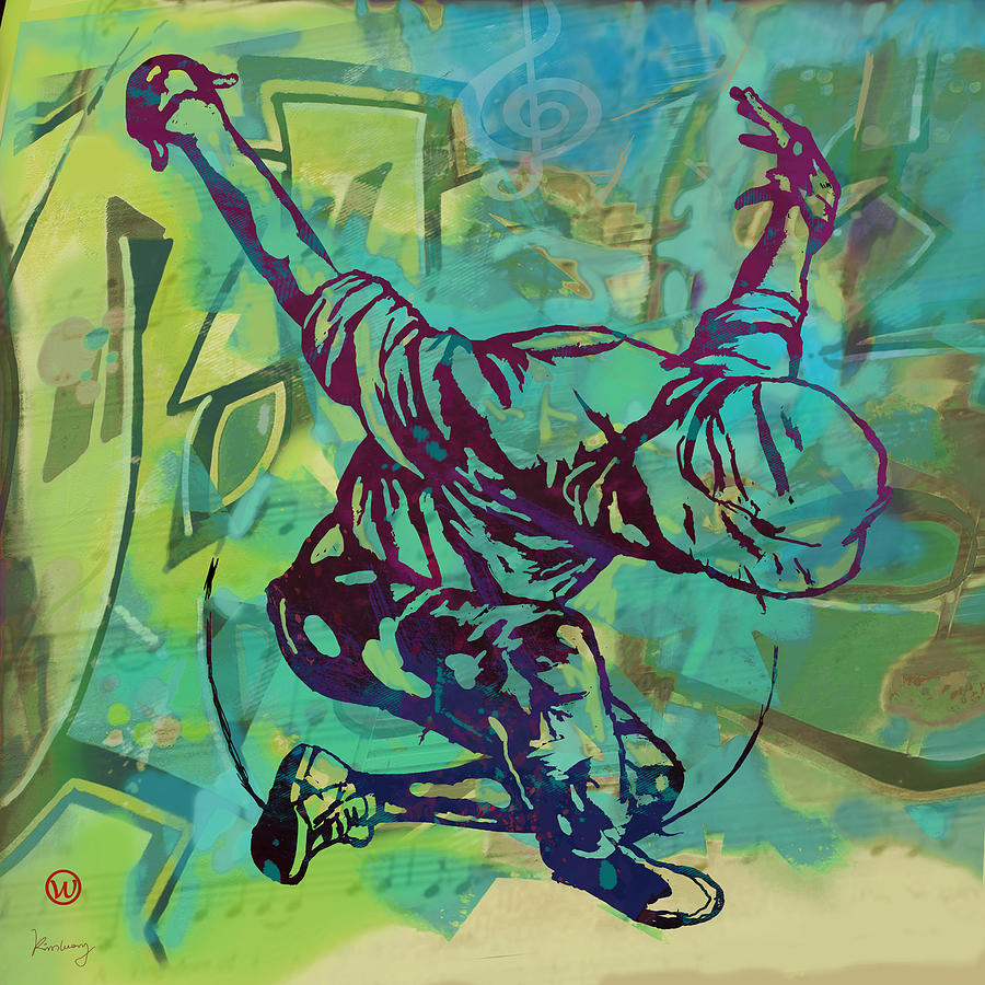 Hip Hop Street Art Dancing poster - 1 Drawing by Kim Wang - Pixels