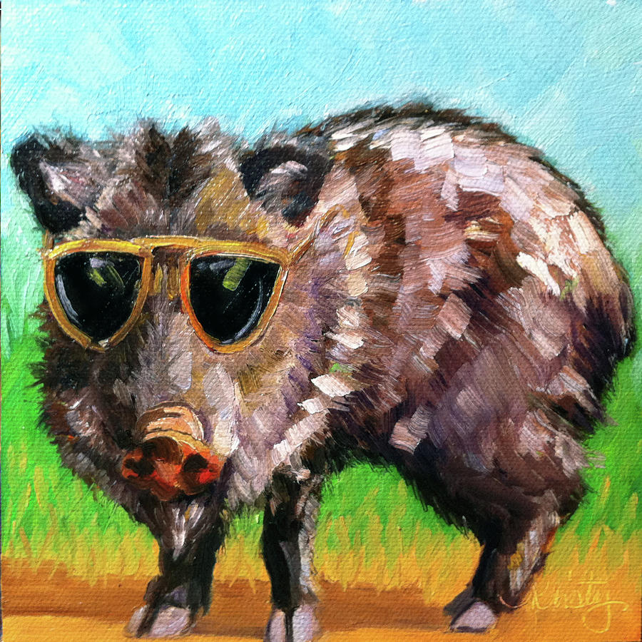 Hip Javelina Painting by Kristy Tracy - Pixels