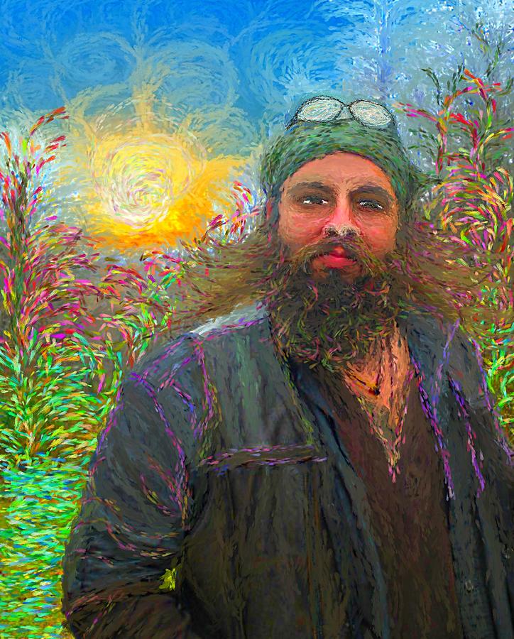 Jesus Christ Painting - Hippie Mike by Hidden Mountain