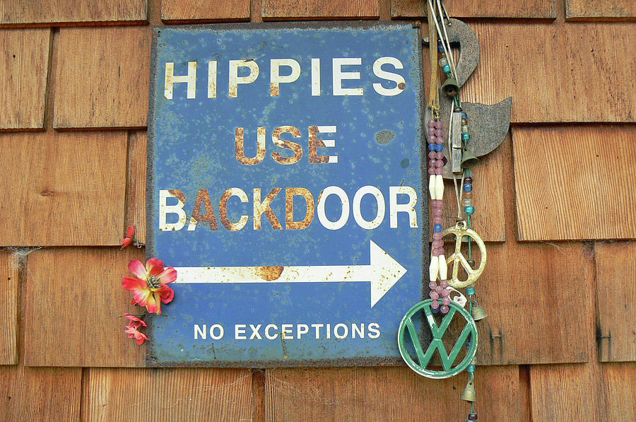 Sign Photograph - Hippie Sign by Pamela Patch