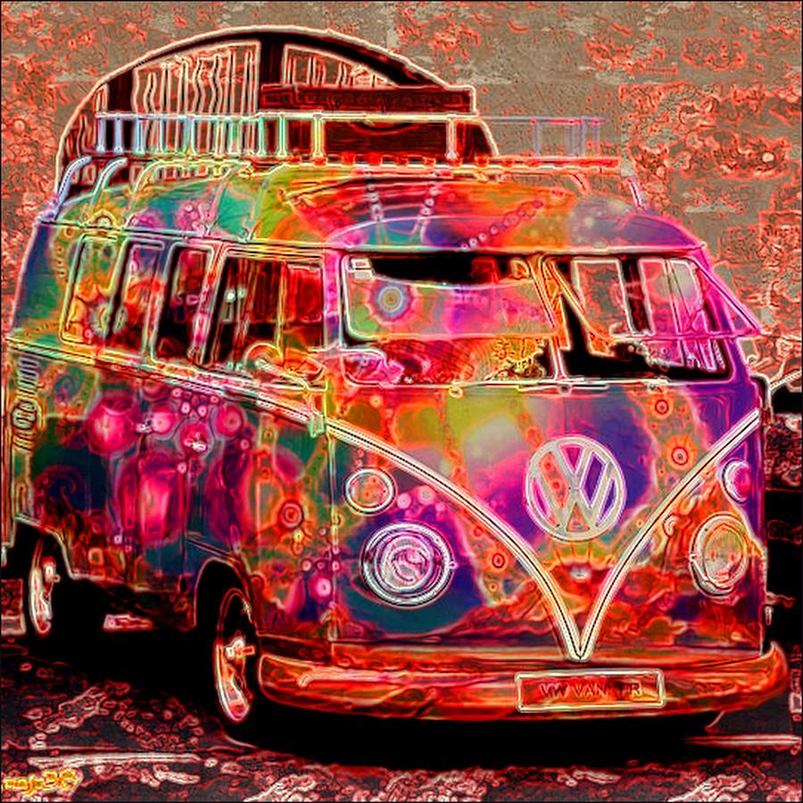 Hippie Van Digital Art by Michael Todd Fine Art America