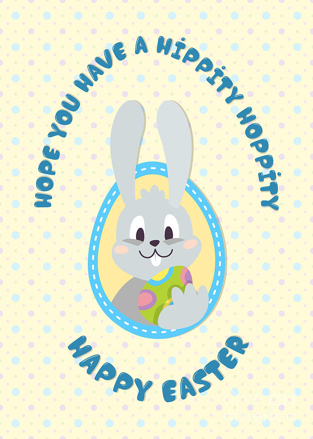 Easter Digital Art - Hippity Hoppity Easter by JH Designs