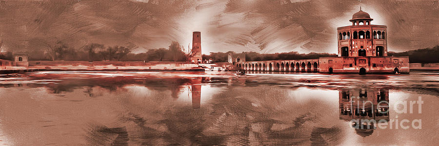 Hiran Minar Punjab Pakistan Painting by Gull G