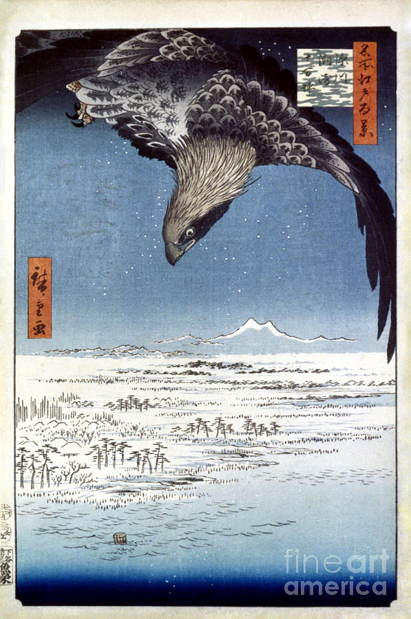 Hiroshige: Edo/eagle, 1857 Photograph by Granger