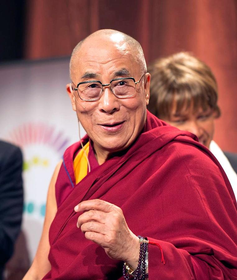 His Holiness the 14th Dalai Lama photo by Christopher Michel 2012 Photograph by David Lee Guss