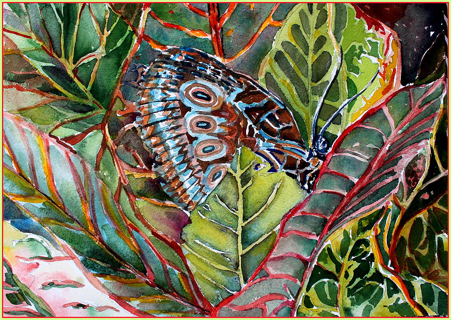 His Monarch in Green and Red Painting by Mindy Newman