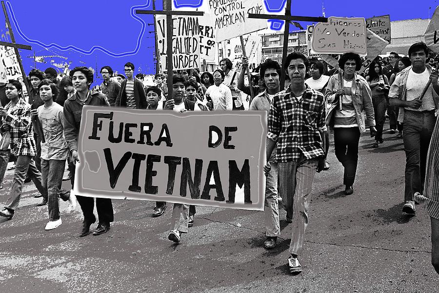Hispanic Anti-viet Nam War march 4 Tucson Arizona 1971-2016 Photograph by David Lee Guss