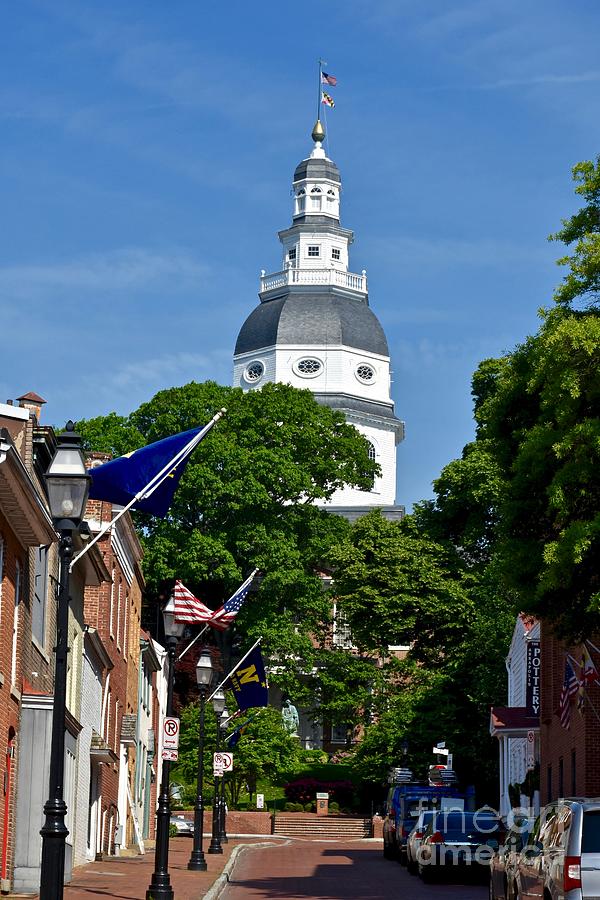 Flag Photograph - Historic Annapolis by JL Images