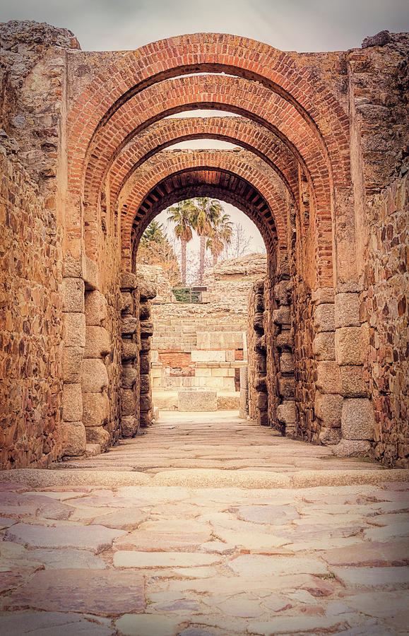 Joan Carroll Photograph - Historic Arch Merida Spain by Joan Carroll