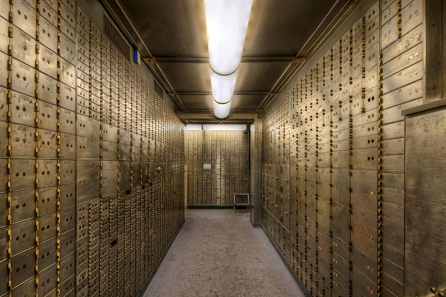 Historic Bank Safe Deposit Box Photograph by David Gn