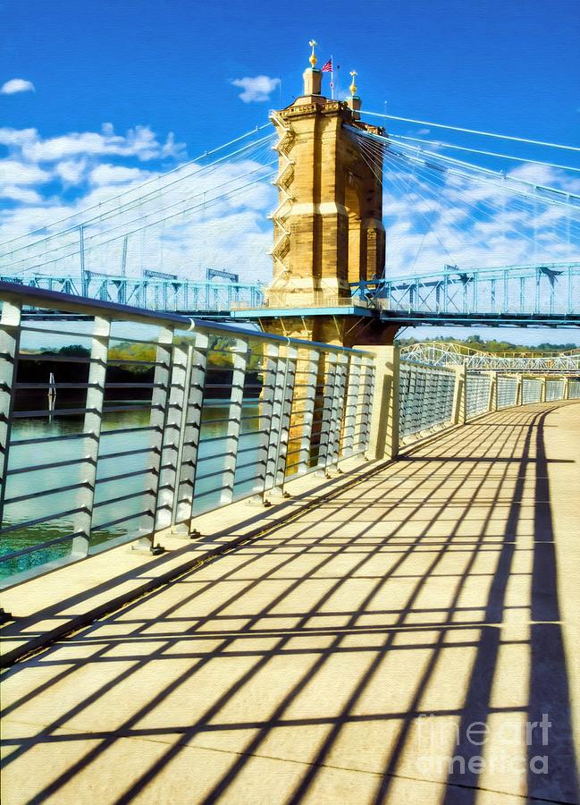 Historic Bridge In Cincinnati Photograph by Mel Steinhauer