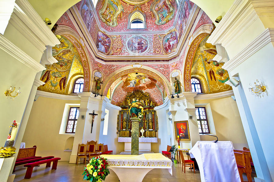 Historic church altar view in Krizevci Photograph by Brch Photography