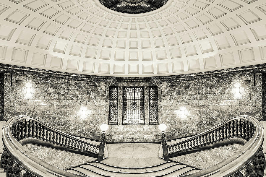 Historic City Hall Staircase Photograph by Susan Bandy
