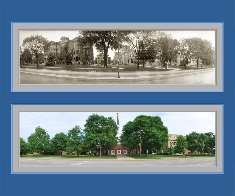 Historic Coe College Iowa Panoramic Reproduction Photograph by Ken DePue