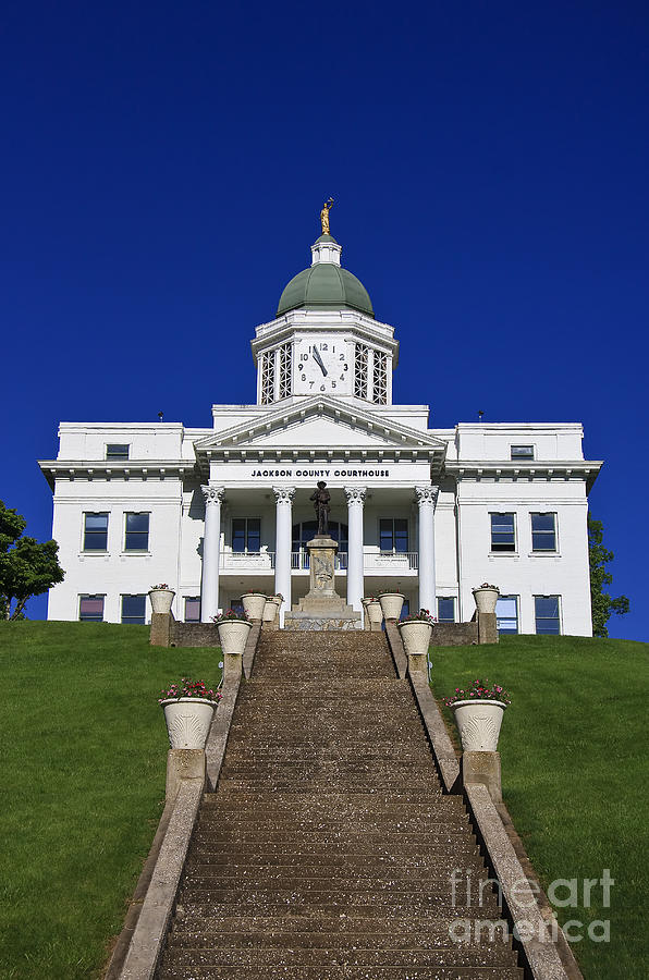 Historic Courthouse In Jackson County Photograph
