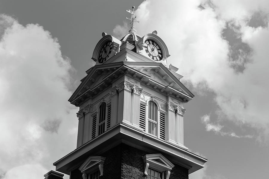 Historic Courthouse Steeple in BW Photograph by Doug Camara