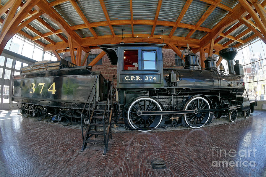 Historic Canadian Pacific Railway Engine Fisheye Photograph by John  Mitchell