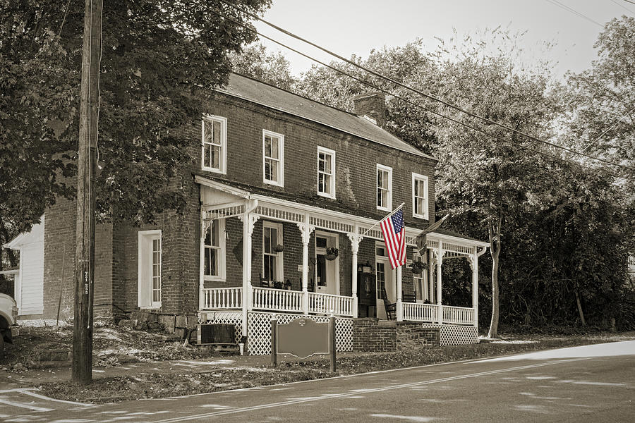Historic Dandridge Home Flag Photograph by Sharon Popek