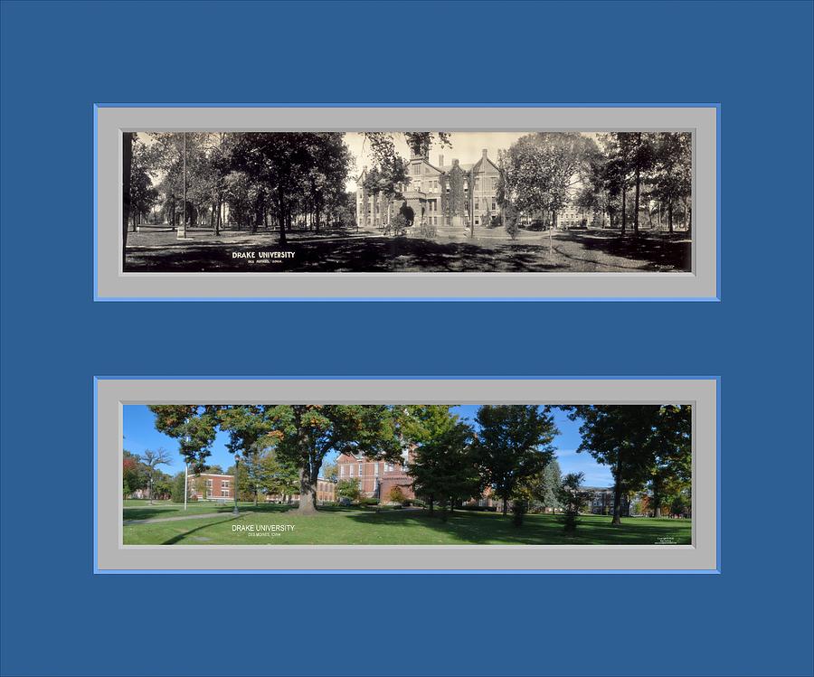 Historic Des Moines Iowa Panoramic Reproduction Drake University Photograph by Ken DePue