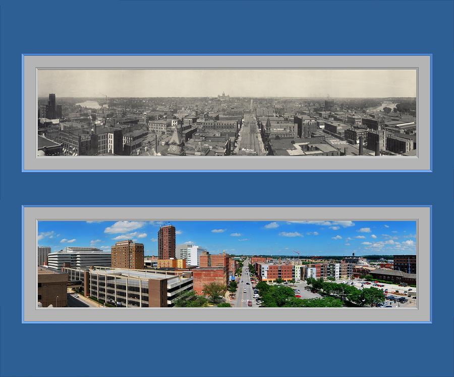 Historic Des Moines Iowa Panoramic Reproduction Looking East Photograph by Ken DePue