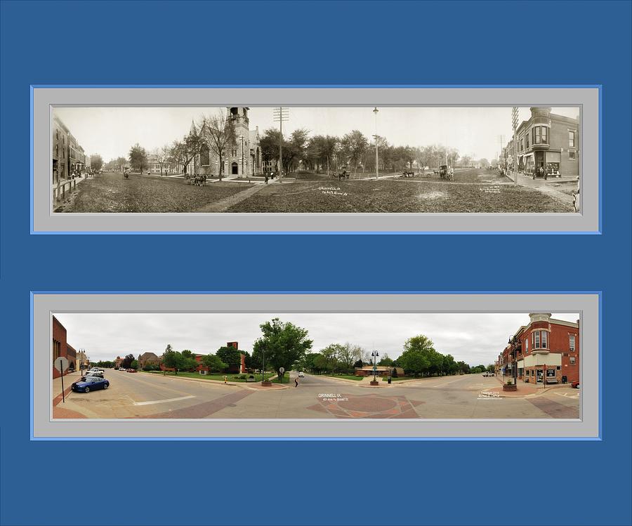 Historic Grinnell Iowa Panoramic Reproduction No 1 Photograph by Ken DePue