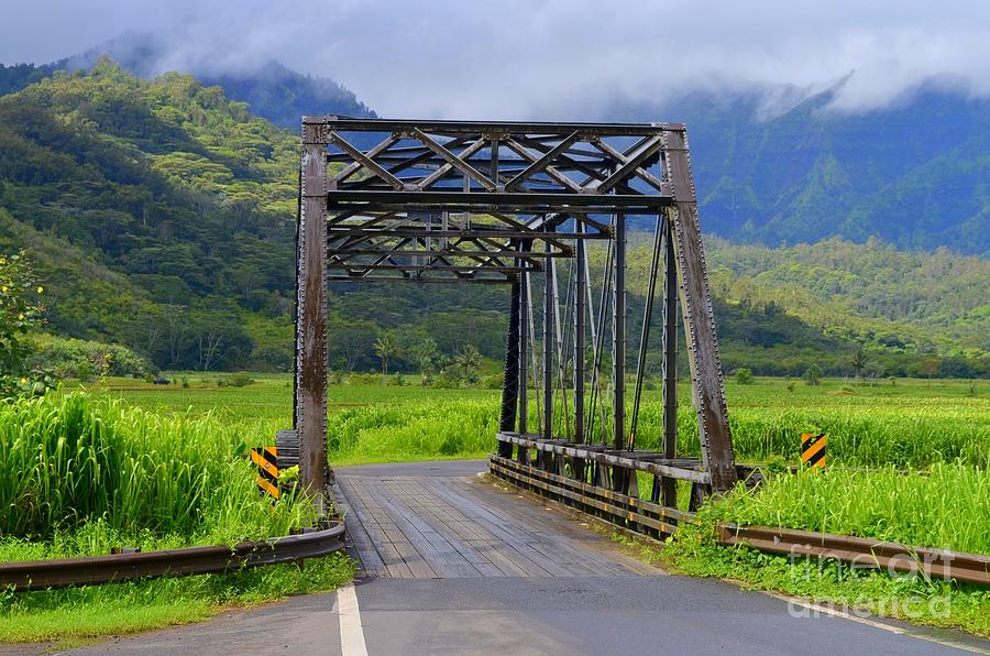 Historic Hanalei Bridge - Kauai Hawaii Photograph by Mary Deal