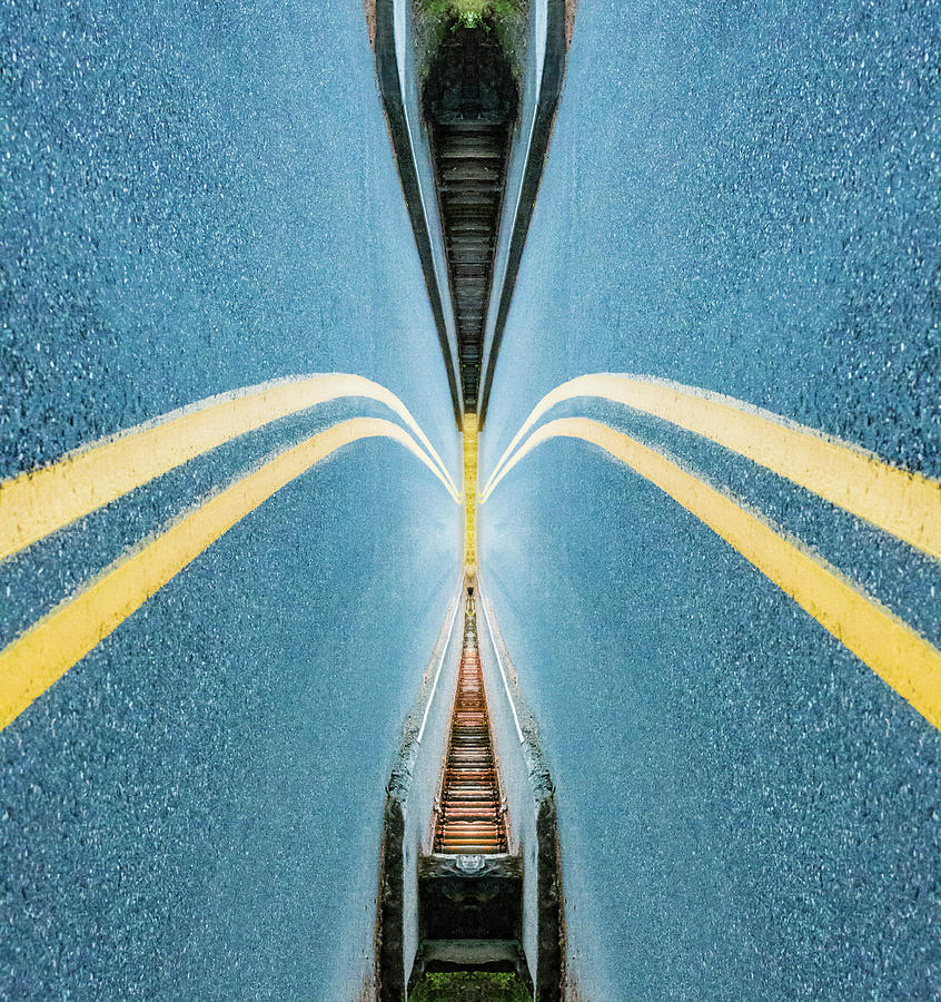 Historic Highway Reflection Digital Art by Pelo Blanco Photo