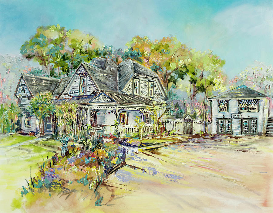 Architecture Painting - Historic Home Oil Painting by Kim Guthrie