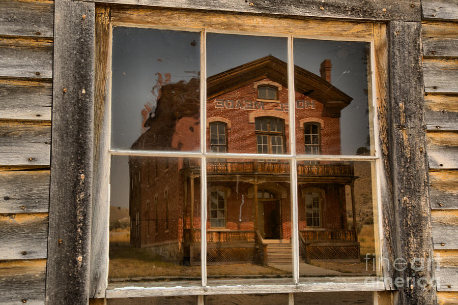 Bannack Photograph - Historic Hotel Meade Framed by Adam Jewell